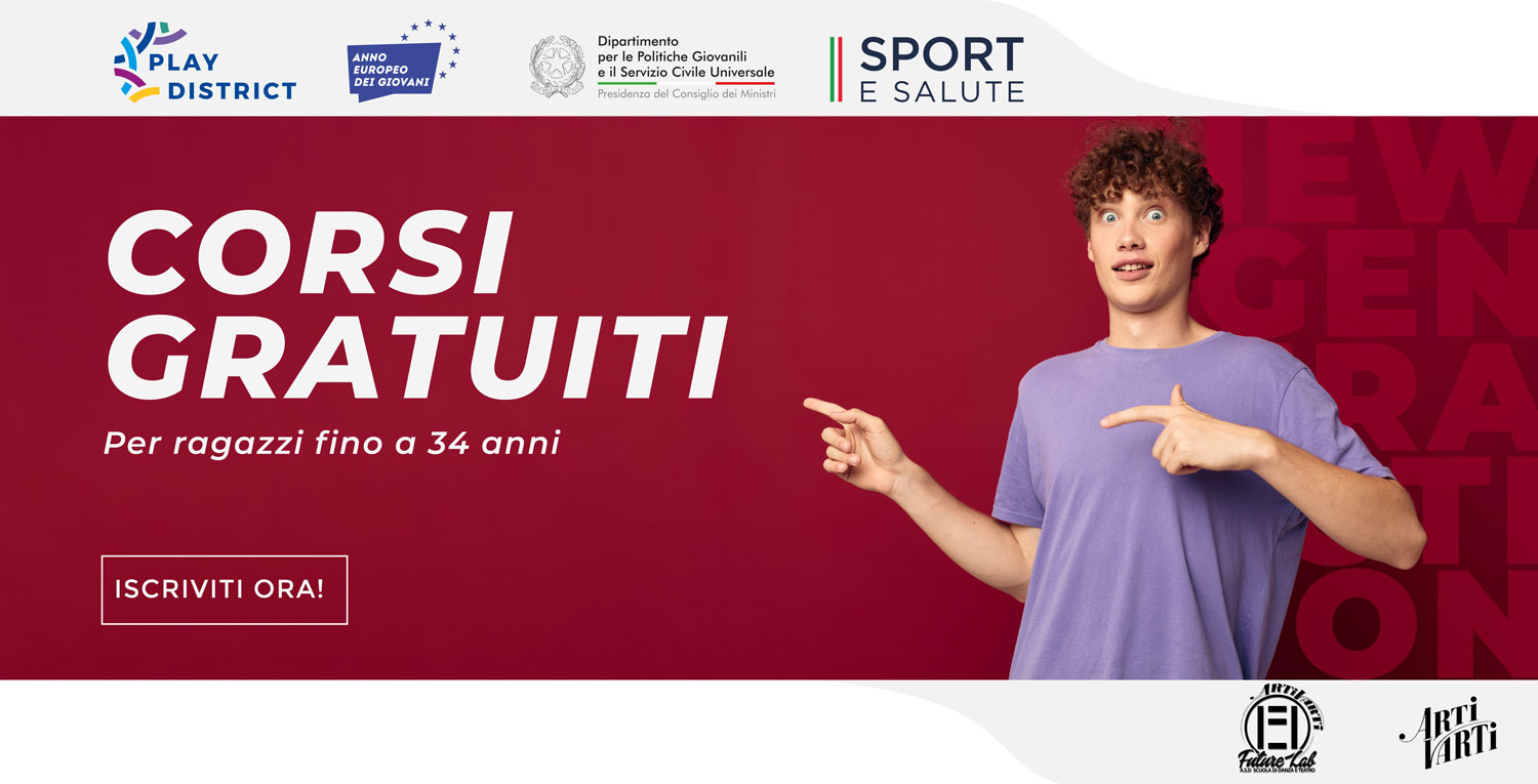 Corsi gratuiti play district artivarti future lab